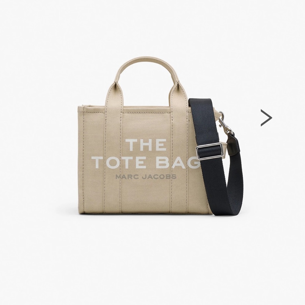 Marc Jacobs Cream and Black Tote Bag Minimalist Design